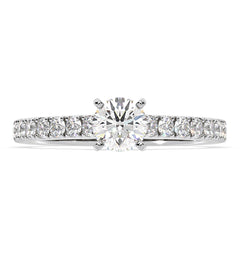 Natalia GIA Diamond Engagement Side Stone Ring Platinum 1.15CT G/VS1