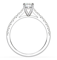 Natalia GIA Diamond Engagement Side Stone Ring Platinum 1.15CT G/VS1