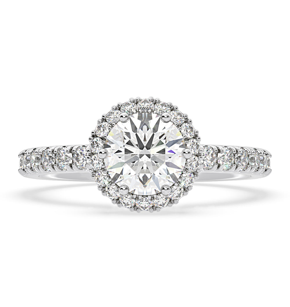 Alessandra GIA Diamond Engagement Ring Platinum 1.60CT G/VS2