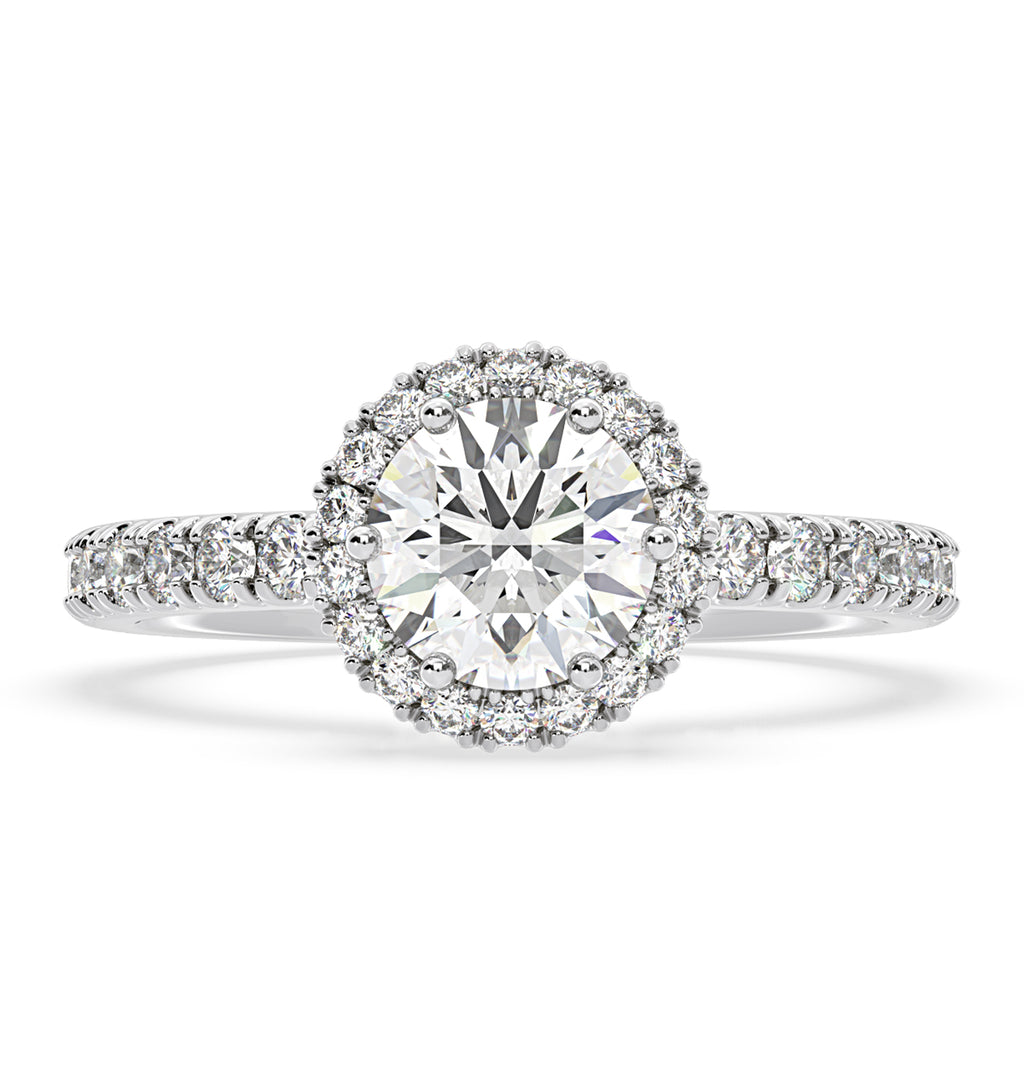 Alessandra GIA Diamond Engagement Ring Platinum 1.60CT G/VS2