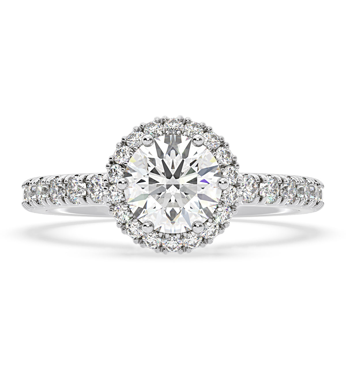 Alessandra GIA Diamond Engagement Ring Platinum 1.60CT G/VS2