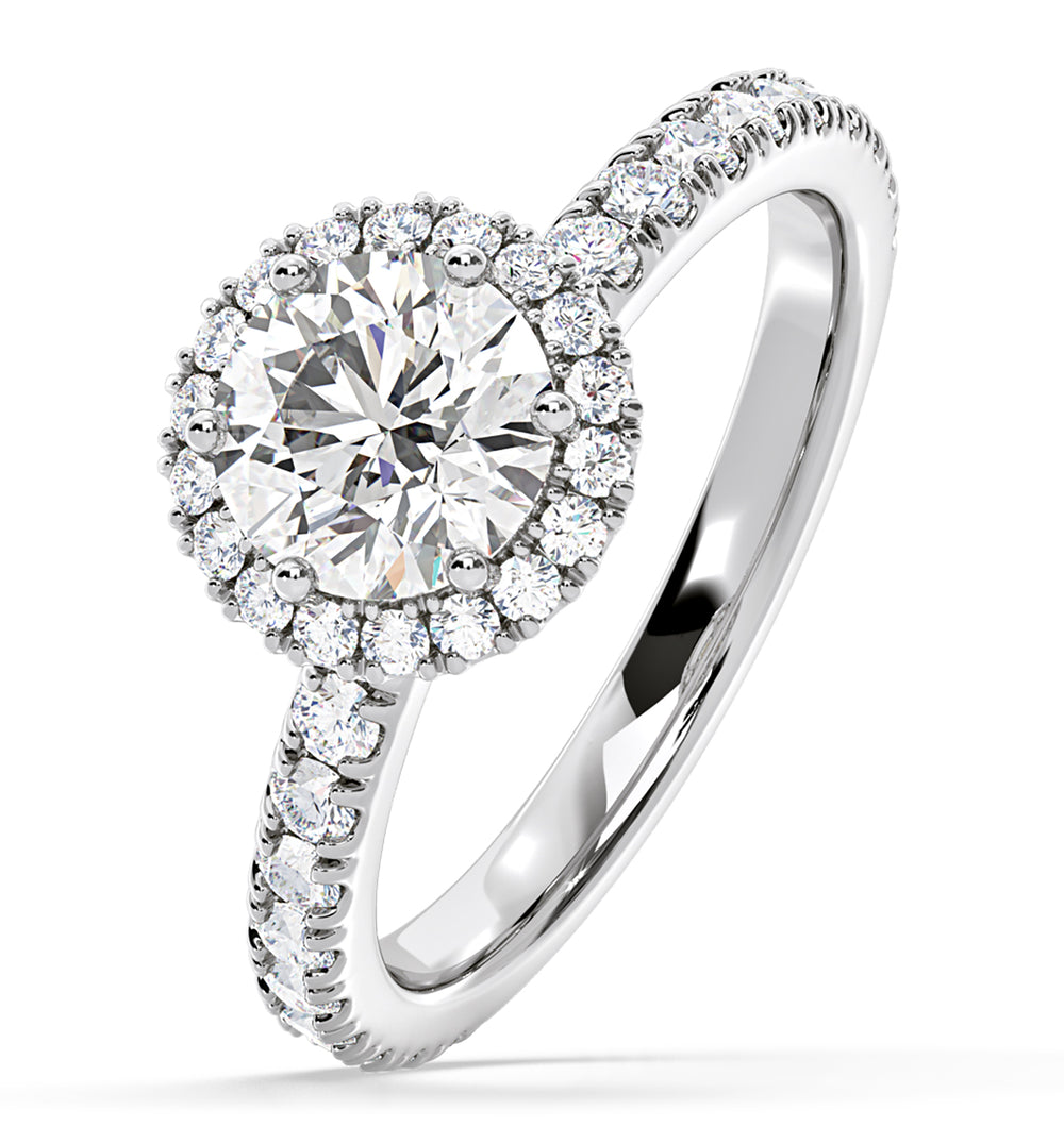 Alessandra GIA Diamond Engagement Ring Platinum 1.60CT G/VS2
