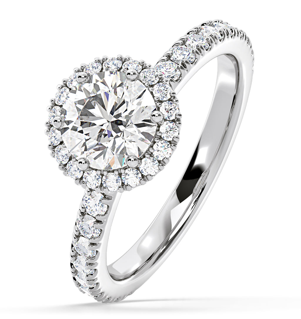 Alessandra GIA Diamond Engagement Ring Platinum 1.60CT G/VS2