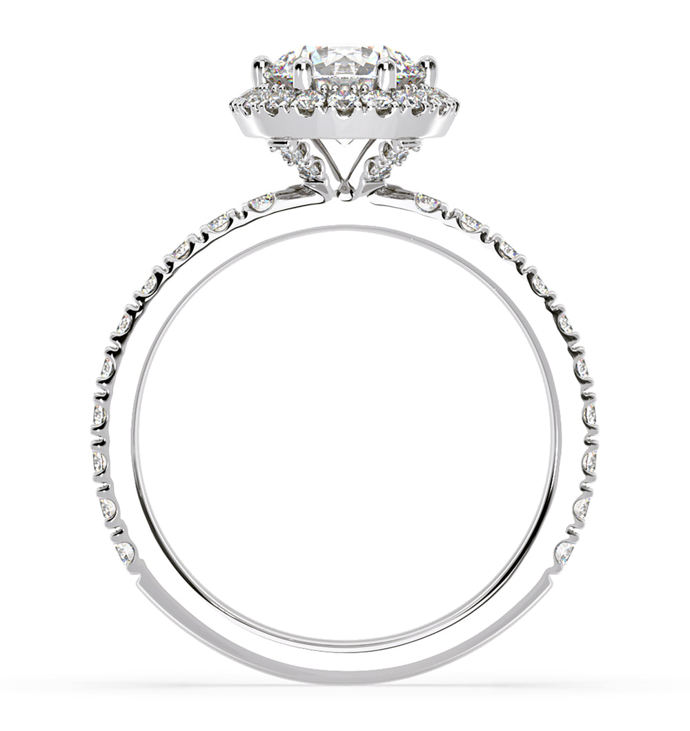 Alessandra GIA Diamond Engagement Ring Platinum 1.60CT G/VS2