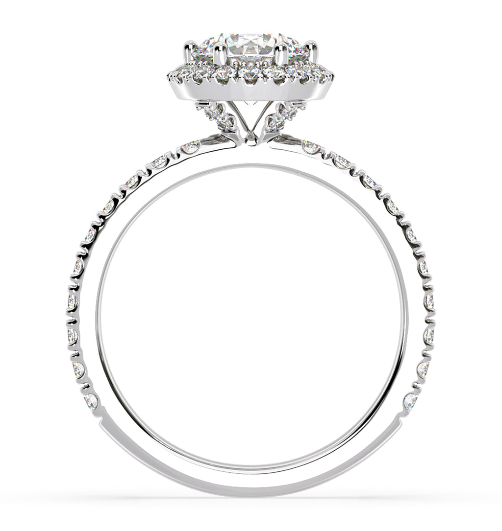 Alessandra GIA Diamond Engagement Ring Platinum 1.60CT G/VS2
