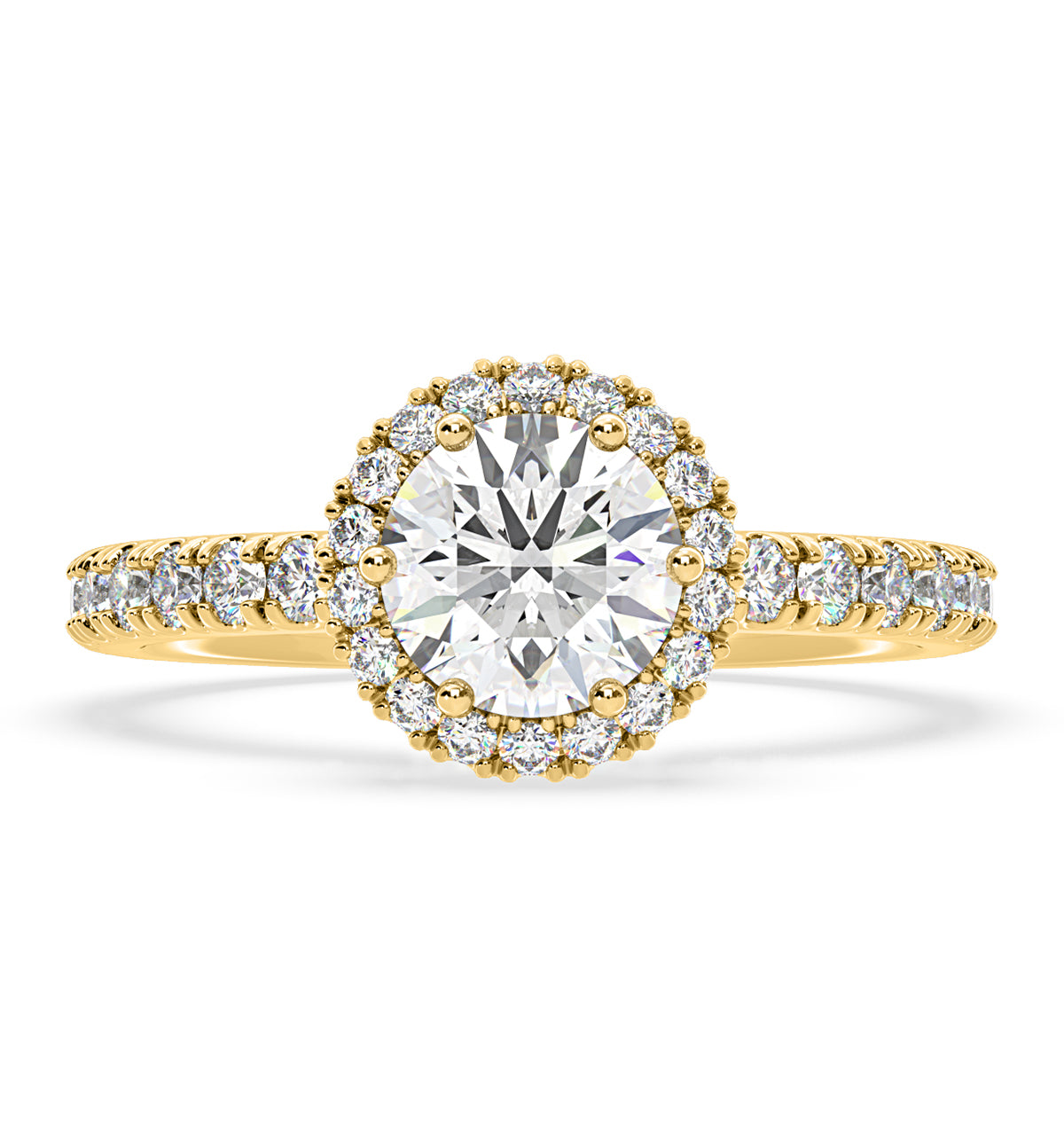 Alessandra Lab Diamond Engagement Ring 18K Gold 2.10CT F/VS1
