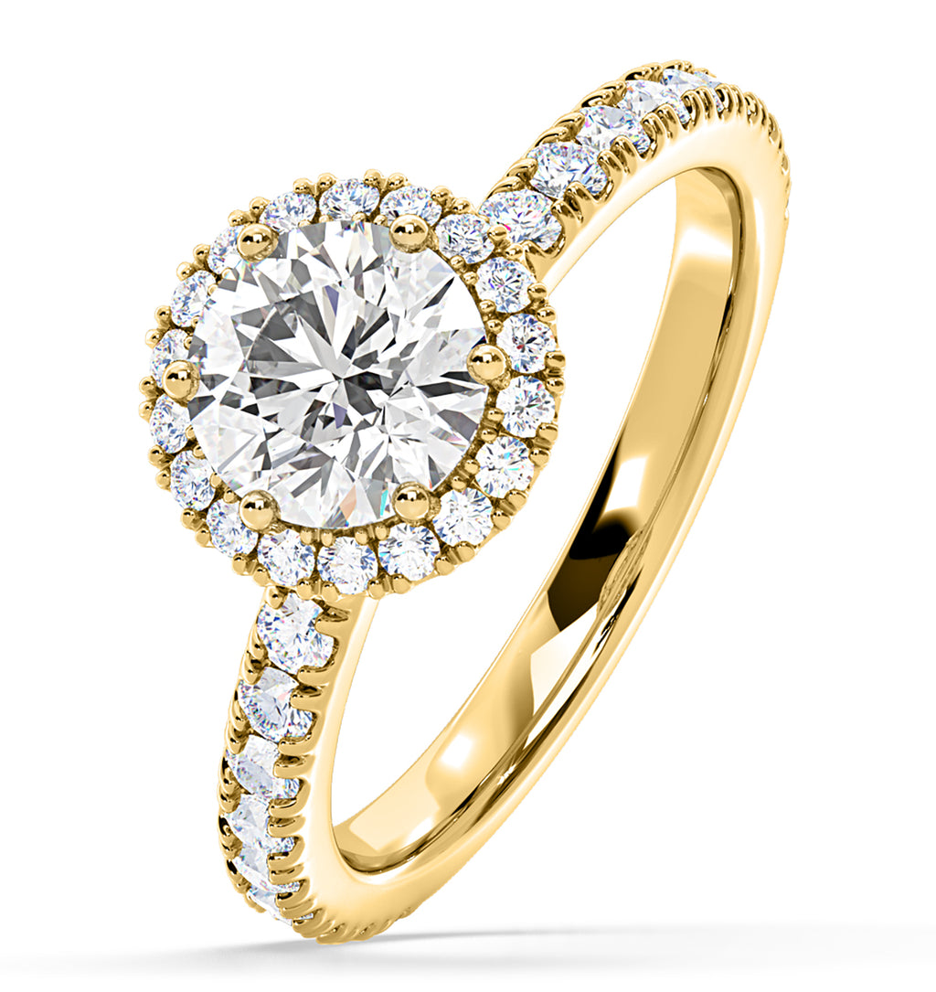 Alessandra Lab Diamond Engagement Ring 18K Gold 2.10CT F/VS1