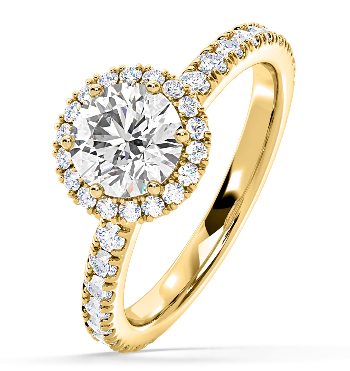 Alessandra Lab Diamond Engagement Ring 18K Gold 1.70CT F/VS1
