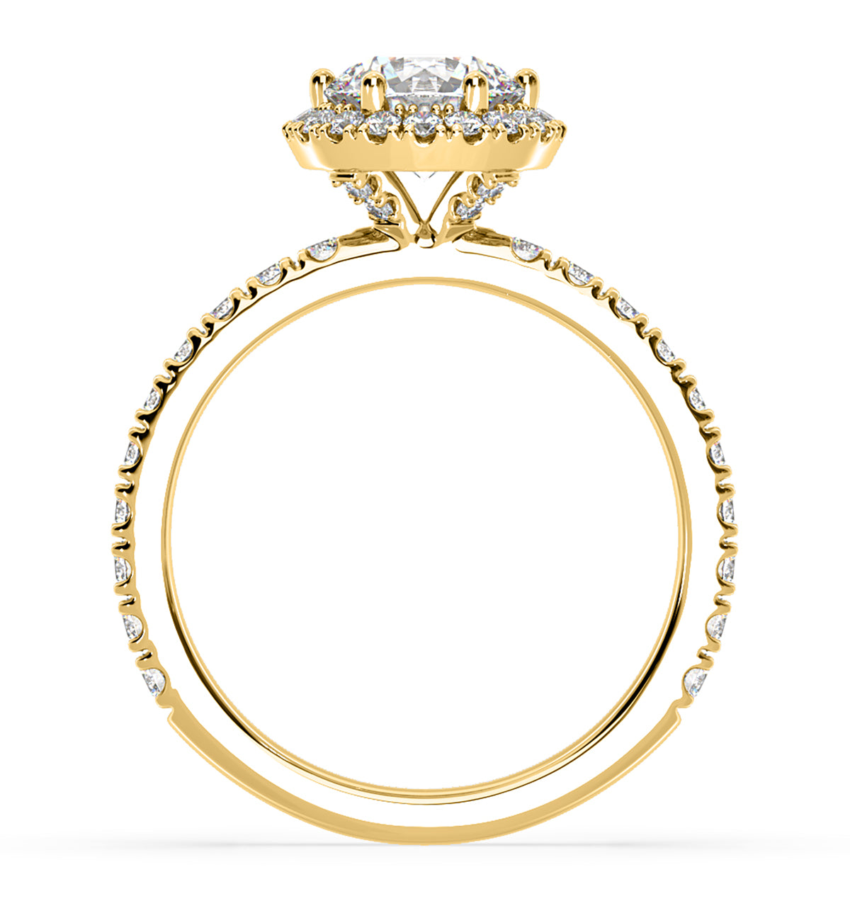 Alessandra Lab Diamond Engagement Ring 18K Gold 1.70CT F/VS1