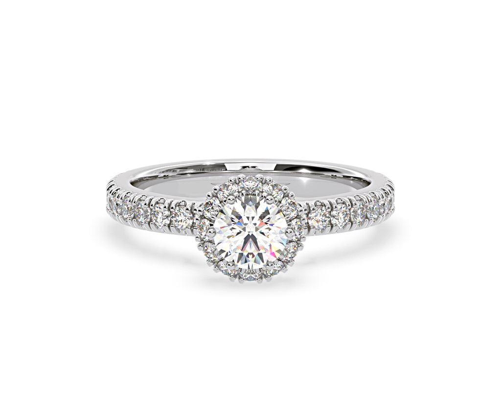 Alessandra GIA Diamond Engagement Ring Platinum 1.35CT G/SI1