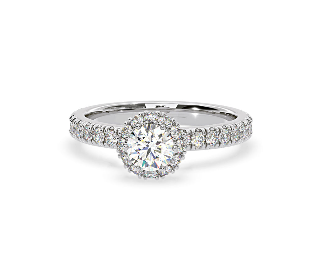 Alessandra GIA Diamond Engagement Ring Platinum 1.35CT G/SI1