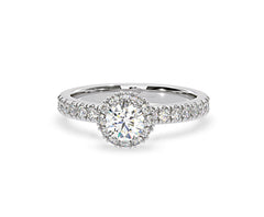 Alessandra GIA Diamond Engagement Ring Platinum 1.35CT G/SI1