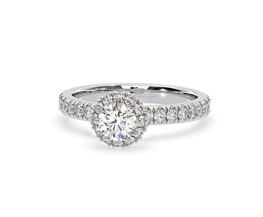 Alessandra GIA Diamond Engagement Ring Platinum 1.35CT G/SI1