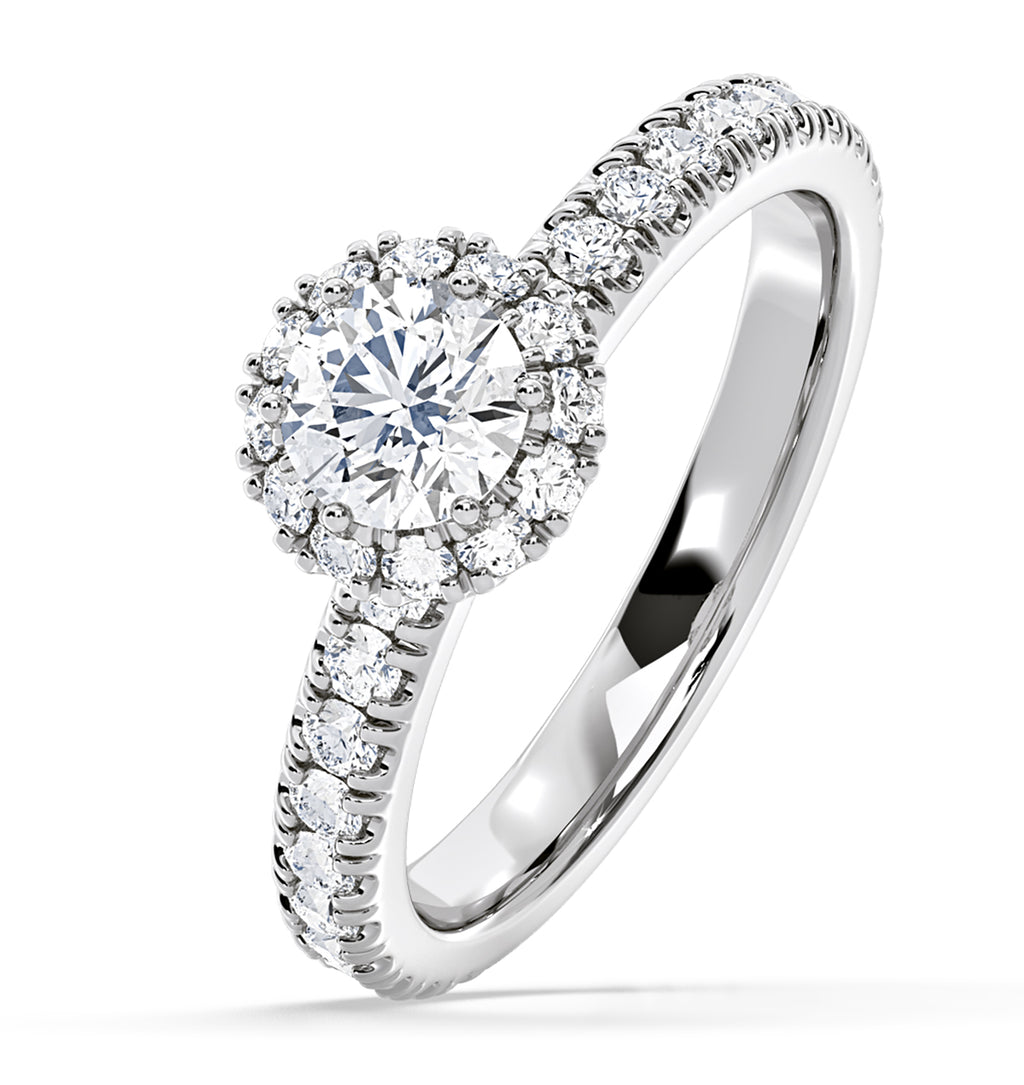 Alessandra GIA Diamond Engagement Ring Platinum 1.35CT G/VS2