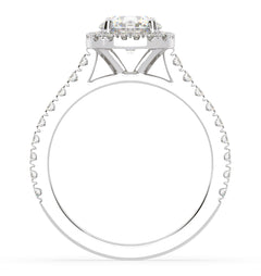 Elizabeth GIA Diamond Halo Engagement Ring in Platinum 1.50ct G/SI1