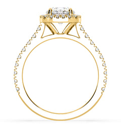 Elizabeth Lab Diamond Halo Engagement Ring in 18K Gold 2.00ct F/VS1