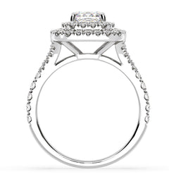 Anastasia GIA Diamond Halo Engagement Ring in Platinum 1.70ct G/VS1