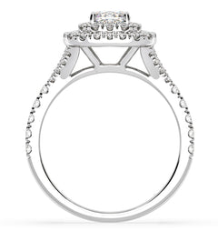Anastasia Diamond Halo Engagement Ring in Platinum 1.30ct G/VS1