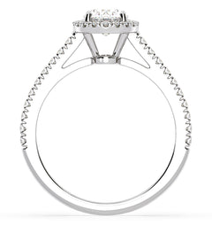 Georgina GIA Oval Diamond Halo Engagement Ring Platinum 1.55ct G/VS1