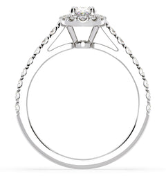 Georgina GIA Oval Diamond Halo Engagement Ring 18KW Gold 1.30ct G/Vs1