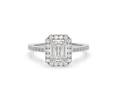 Annabelle Lab Diamond Halo Engagement Ring in Platinum 2.75ct F/VS1