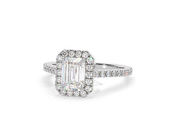Annabelle Lab Diamond Halo Engagement Ring in Platinum 2.75ct F/VS1