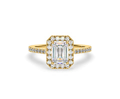 Annabelle Lab Diamond Halo Engagement Ring in 18K Gold 2.75ct F/VS1