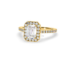 Annabelle Lab Diamond Halo Engagement Ring in 18K Gold 1.65ct F/VS1