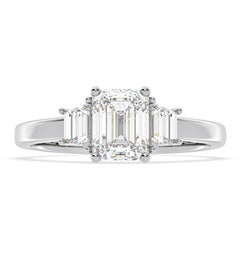 Erika Lab Diamond 1.70ct Emerald Cut Ring in Platinum F/VS1
