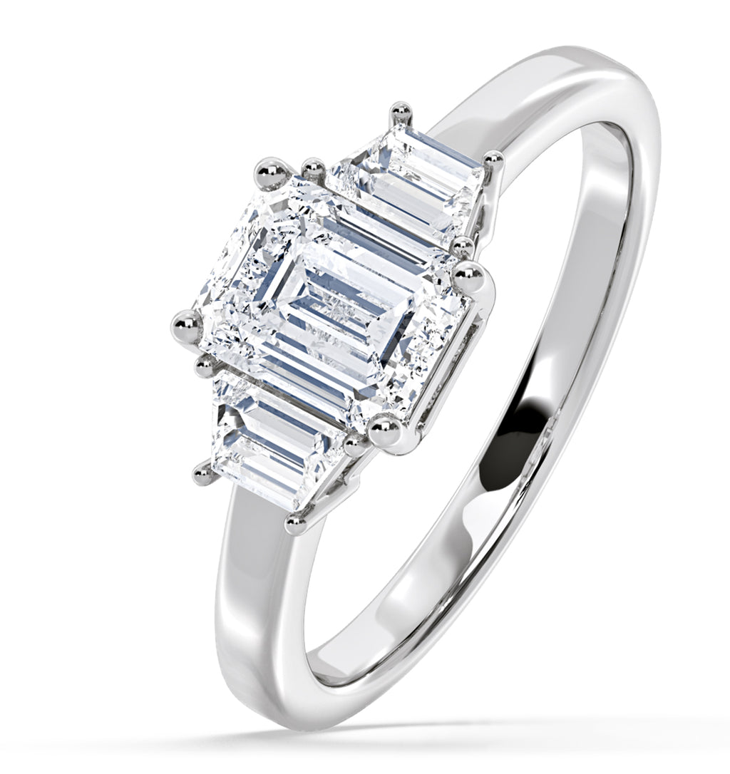 Erika Lab Diamond 1.70ct Emerald Cut Ring in Platinum F/VS1