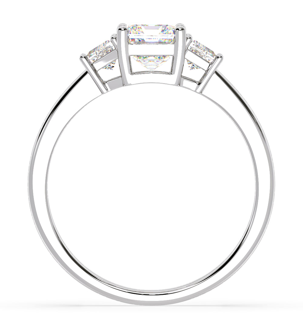 Erika Lab Diamond 1.70ct Emerald Cut Ring in 18K White Gold F/VS1