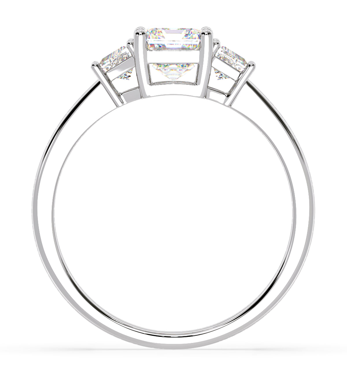 Erika Lab Diamond 1.70ct Emerald Cut Ring in 18K White Gold F/VS1