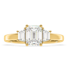 Erika Lab Diamond 1.70ct Emerald Cut Ring in 18K Yellow Gold F/VS1