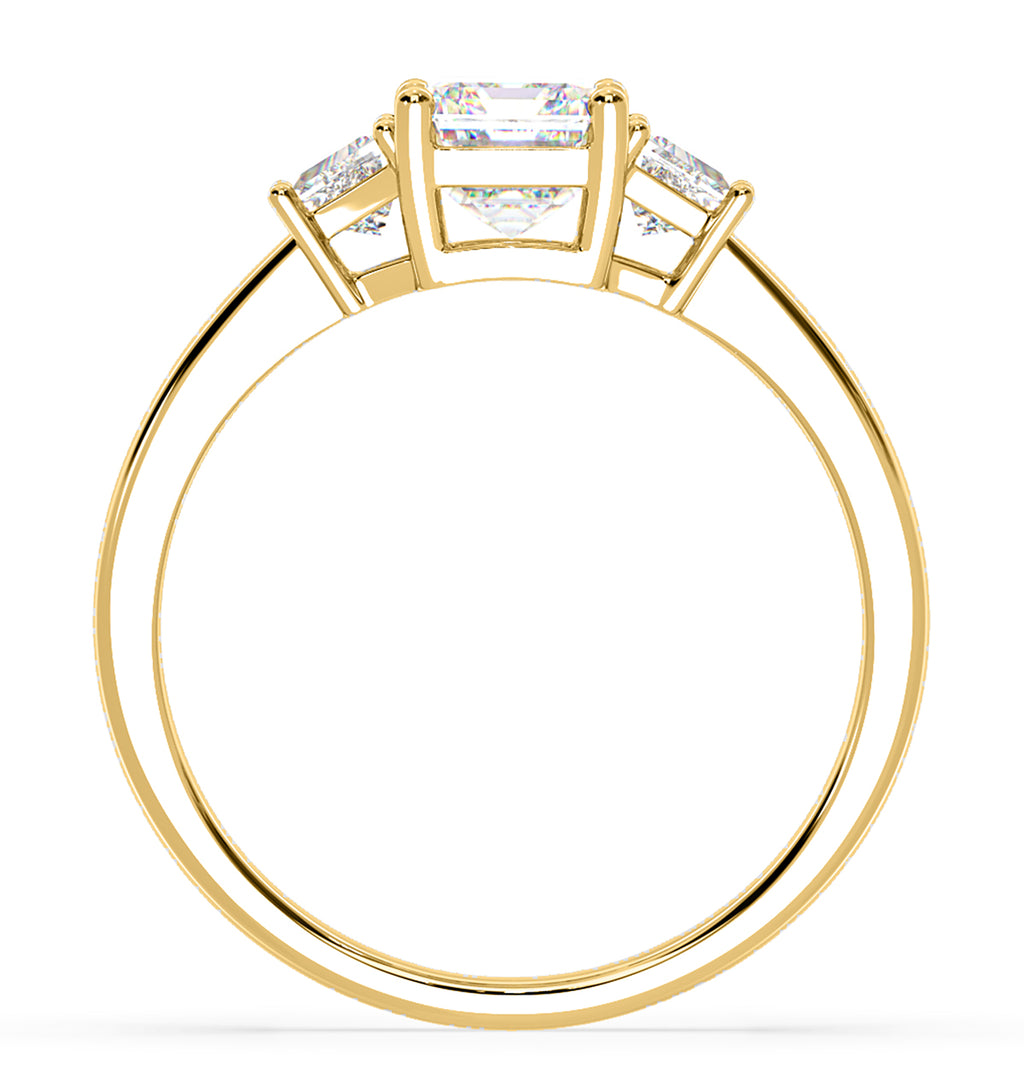 Erika Lab Diamond 1.70ct Emerald Cut Ring in 18K Yellow Gold F/VS1
