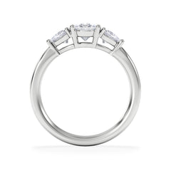 Dalia Lab Diamond Oval with Trillions 1.70ct Ring in Platinum F/VS1