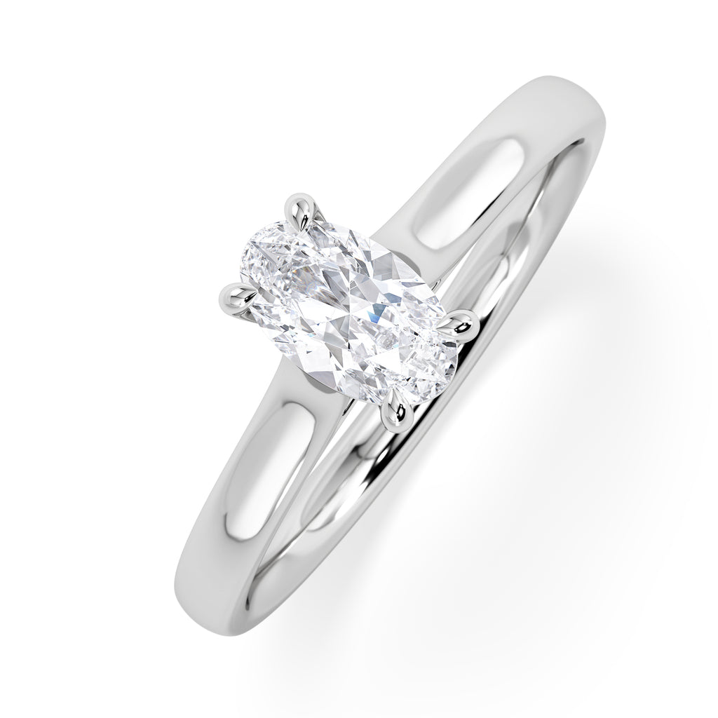 Amora Oval 0.50ct Lab Diamond Engagement Ring F/VS1 Set in Platinum
