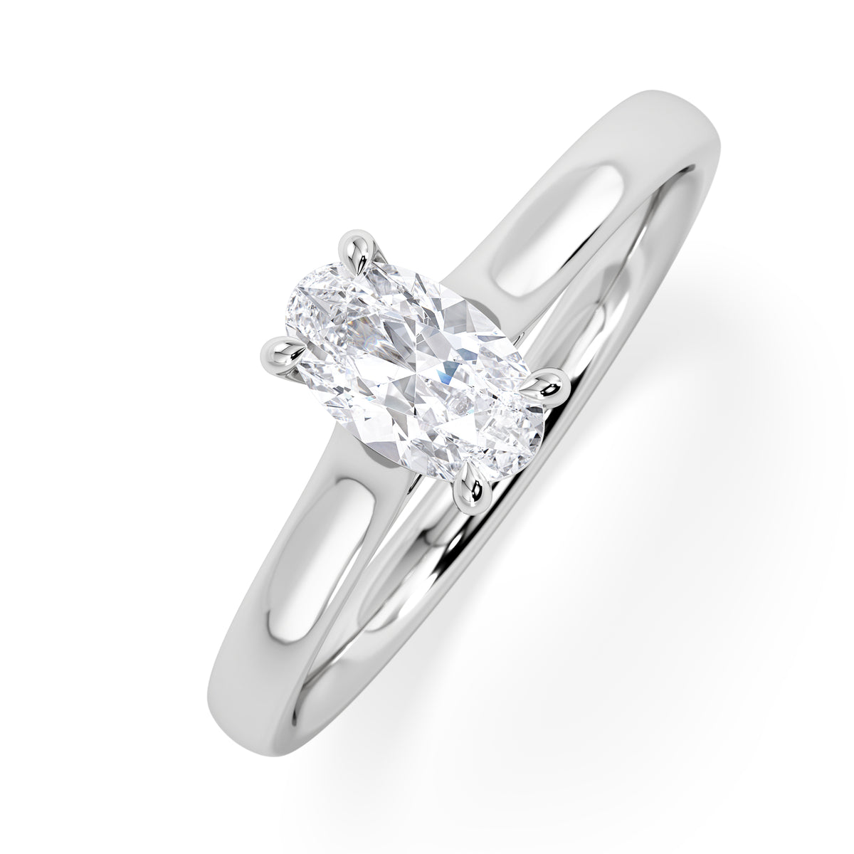 Amora Oval 0.50ct Lab Diamond Engagement Ring F/VS1 Set in Platinum