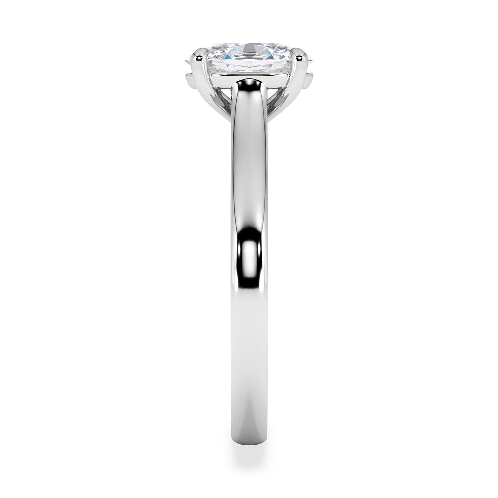 Amora Oval 1.00ct Diamond Engagement Ring G/VS Set in Platinum