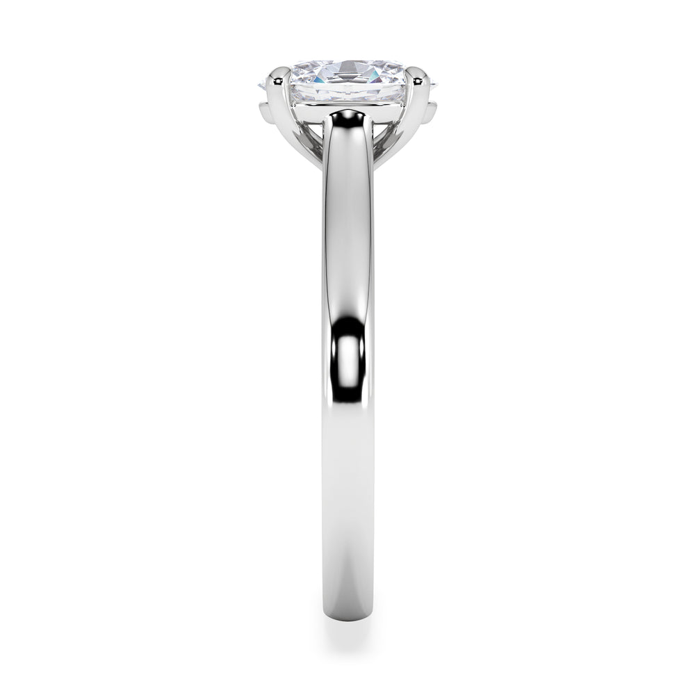 Amora Oval 1.00ct Diamond Engagement Ring G/VS1 Set in 18K White Gold
