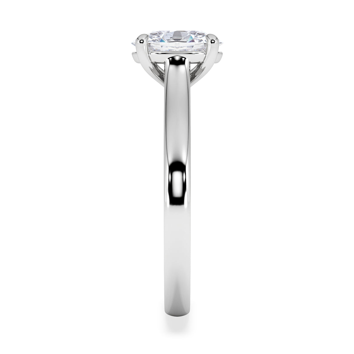 Amora Oval 1.00ct Diamond Engagement Ring G/VS1 Set in 18K White Gold