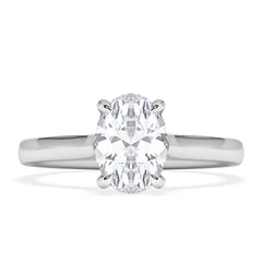 Amora Oval 1.00ct Diamond Engagement Ring G/VS Set in Platinum