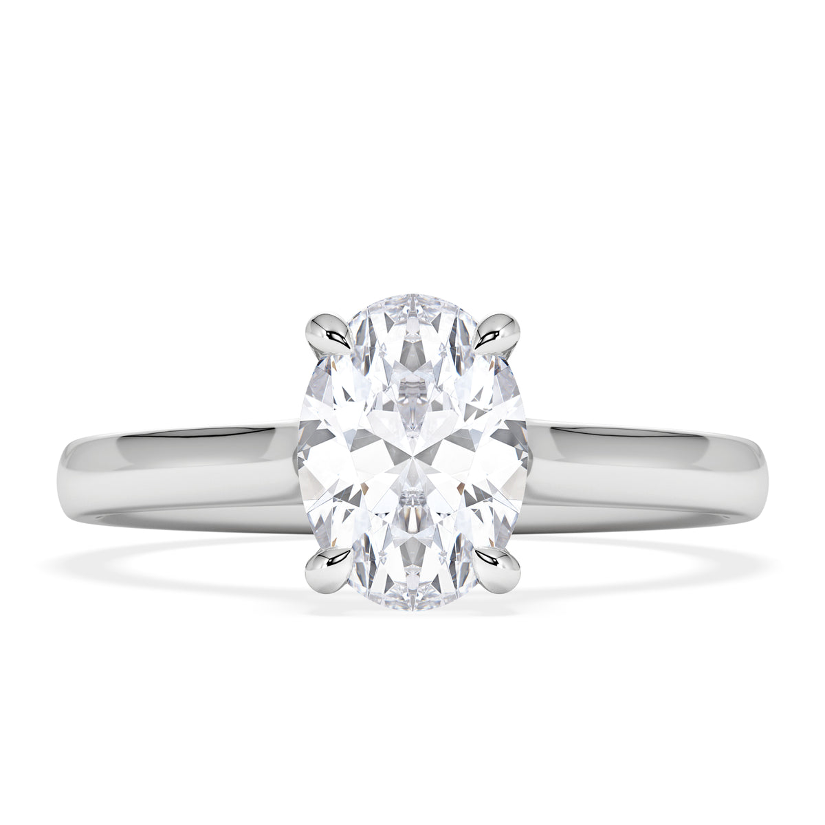 Amora Oval 1.00ct Diamond Engagement Ring G/VS1 Set in Platinum