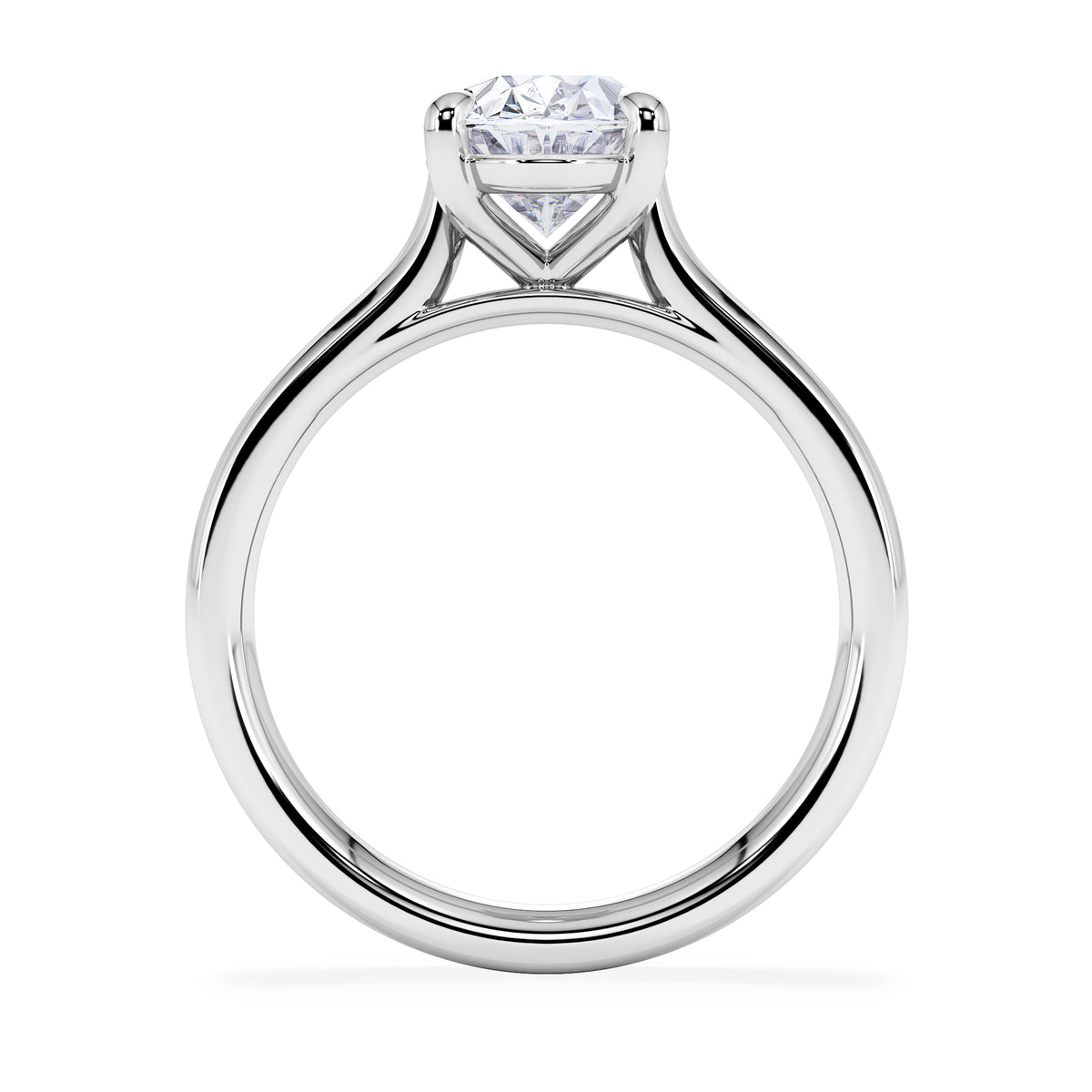 Amora Oval 2.00ct Lab Diamond Engagement Ring F/VS1 Set in 18K White Gold