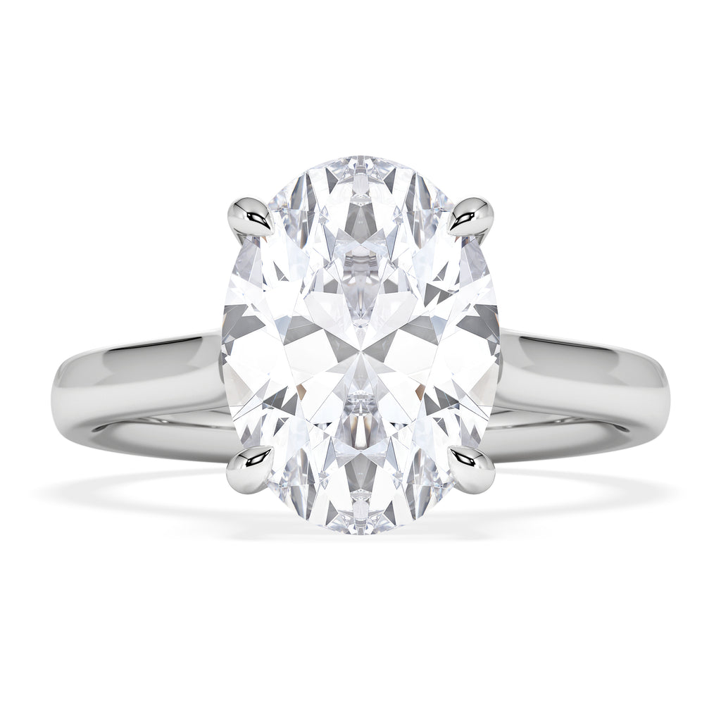 Amora Oval 3.00ct Lab Diamond Engagement Ring G/VS1 Set in 18K White Gold