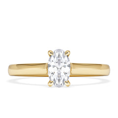 Amora Oval 0.50ct Lab Diamond Engagement Ring F/VS1 Set in 18K Gold