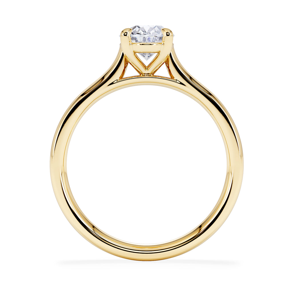 Amora Oval 1.00ct Lab Diamond Engagement Ring F/VS1 Set in 18K Gold