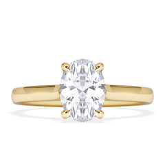 Amora Oval 1.00ct Lab Diamond Engagement Ring F/VS1 Set in 18K Gold