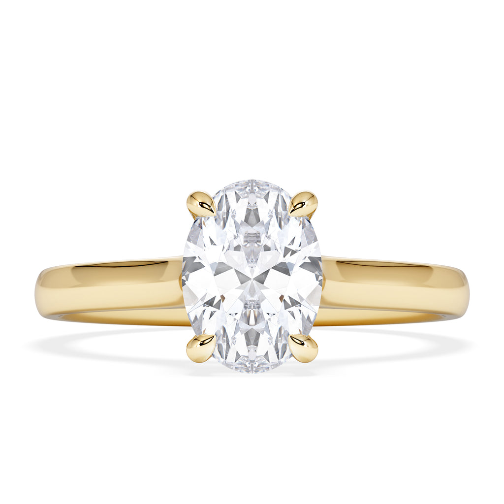 Amora Oval 1.00ct Diamond Engagement Ring G/VS Set in 18K Gold