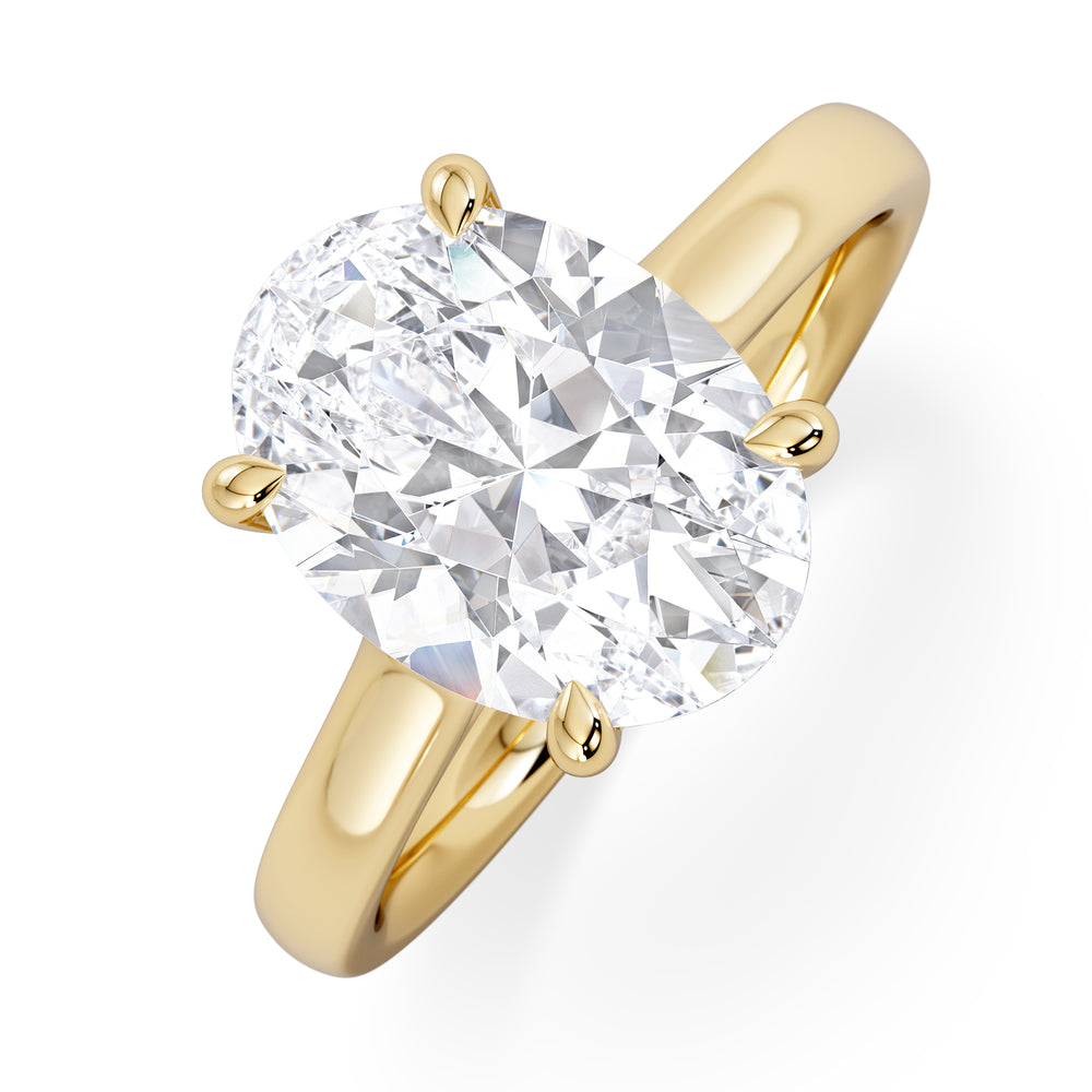 Amora Oval 3.00ct Lab Diamond Engagement Ring G/VS1 Set in 18K Gold