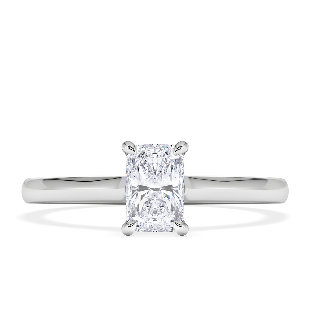 Amora Radiant 0.50ct Lab Diamond Engagement Ring F/VS1 Set in Platinum